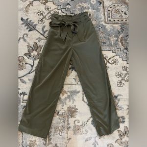 EXPRESS OLIVE GREEN PAPERBAG PANTS